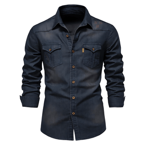 Viktor™ | Bomull Denim Skjorta - Fjord Stockholm