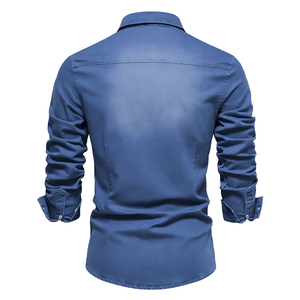 Viktor™ | Bomull Denim Skjorta - Fjord Stockholm
