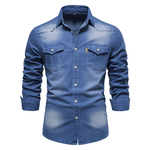 Viktor™ | Bomull Denim Skjorta - Fjord Stockholm