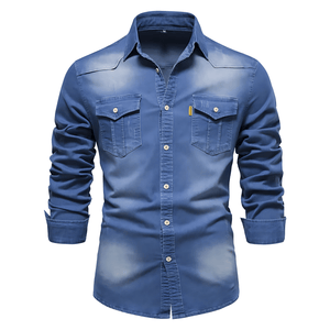 Viktor™ | Bomull Denim Skjorta - Fjord Stockholm